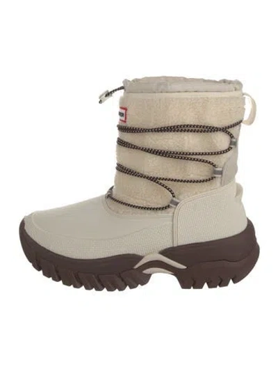 Pre-owned Hunter Rubber Rain Boots In Neutral