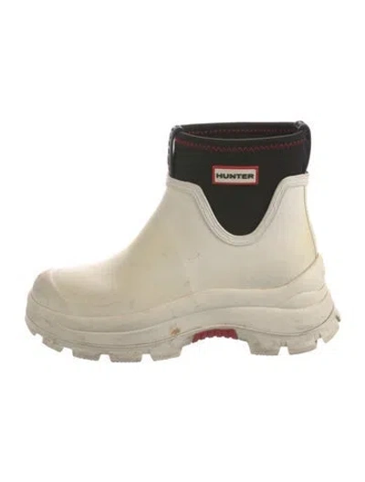 Pre-owned Hunter Rubber Rain Boots In Neutral