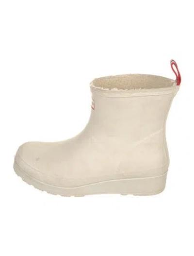 Pre-owned Hunter Rubber Rain Boots In Neutral