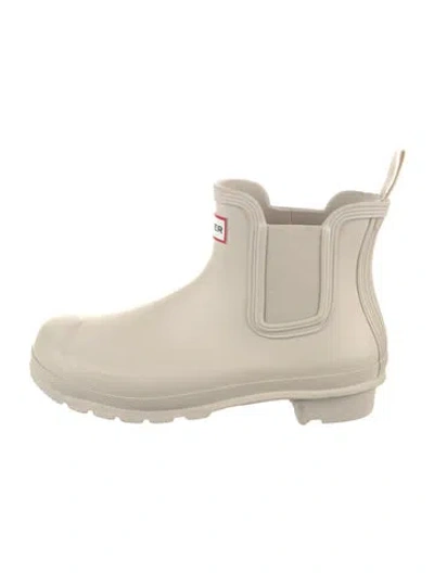 Pre-owned Hunter Rubber Rain Boots In Neutrals