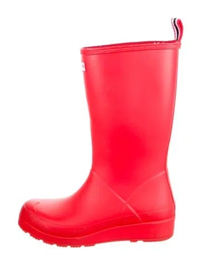 Pre-owned Hunter Rubber Rain Boots In Orange