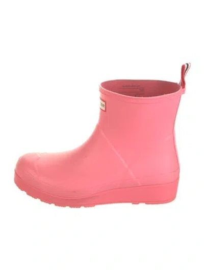 Pre-owned Hunter Rubber Rain Boots In Pink