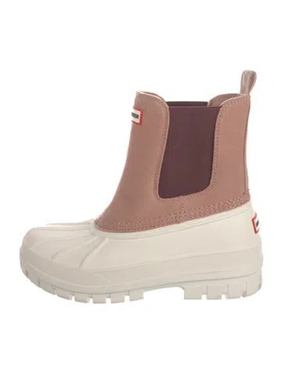 Pre-owned Hunter Rubber Rain Boots In Pink