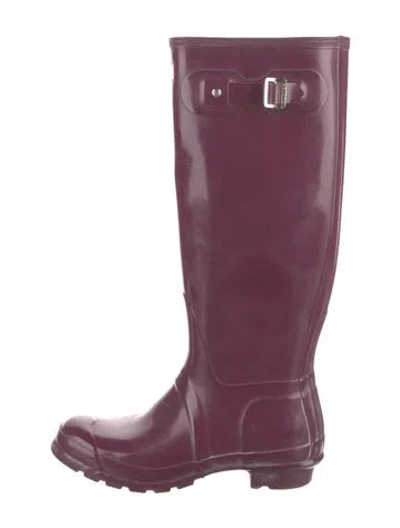 Pre-owned Hunter Rubber Rain Boots In Pink