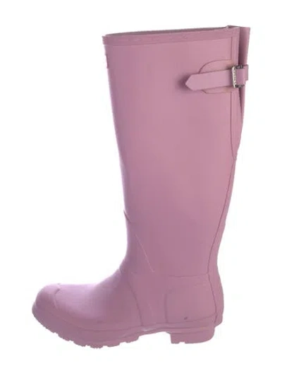 Pre-owned Hunter Rubber Rain Boots In Pink
