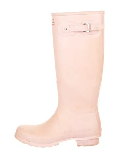 Pre-owned Hunter Rubber Rain Boots In Pink