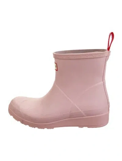 Pre-owned Hunter Rubber Rain Boots In Pink
