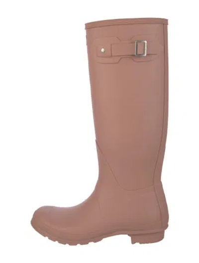 Pre-owned Hunter Rubber Rain Boots In Pink