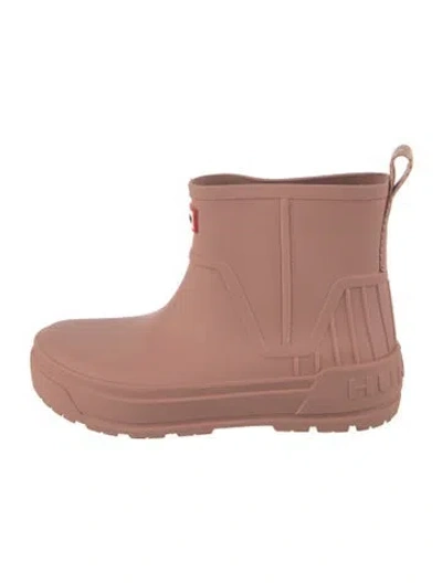 Pre-owned Hunter Rubber Rain Boots In Pink