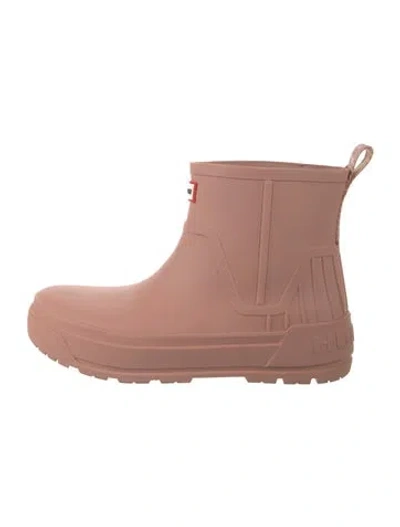 Pre-owned Hunter Rubber Rain Boots In Pink