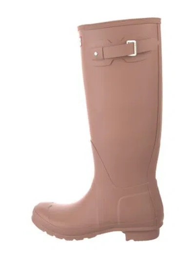 Pre-owned Hunter Rubber Rain Boots In Pink
