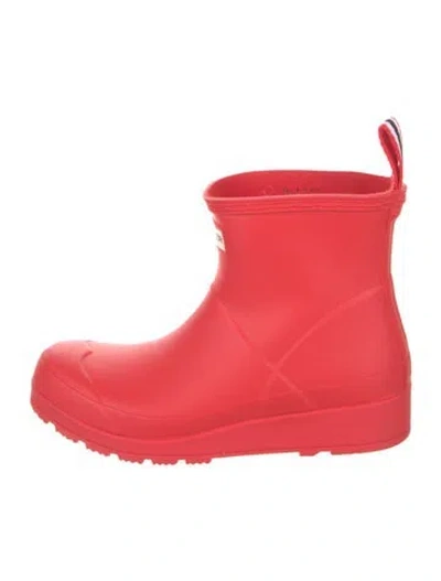 Pre-owned Hunter Rubber Rain Boots In Pink