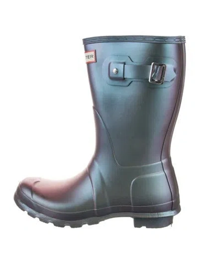 Pre-owned Hunter Rubber Rain Boots In Purple