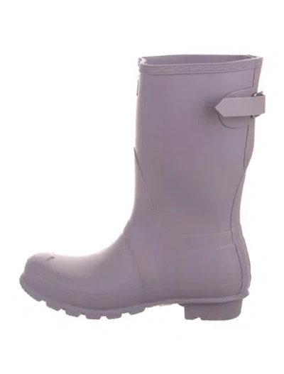 Pre-owned Hunter Rubber Rain Boots In Purple