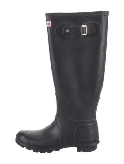 Pre-owned Hunter Rubber Rain Boots In Purple