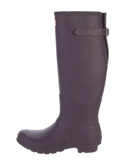 Pre-owned Hunter Rubber Rain Boots In Purple