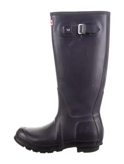 Pre-owned Hunter Rubber Rain Boots In Purple