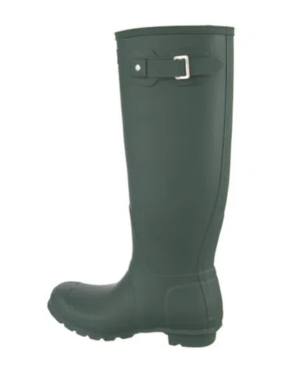 Pre-owned Hunter Rubber Rain Boots W/ Tags In Green