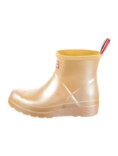 Pre-owned Hunter Rubber Rain Boots In Yellow