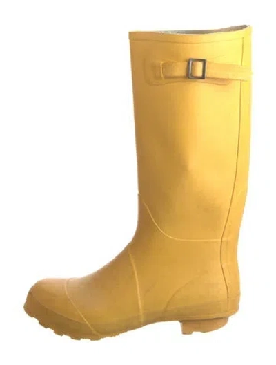 Pre-owned Hunter Rubber Rain Boots In Yellow