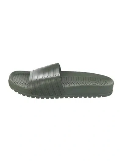 Pre-owned Hunter Rubber Slides In Green