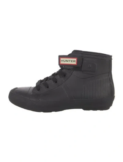 Pre-owned Hunter Rubber Sneakers In Black