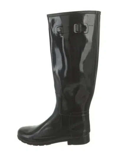 Pre-owned Hunter Rubber Sneakers In Black
