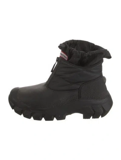 Pre-owned Hunter Rubber Snow Boots In Black
