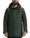 Hunter Sam Padded Rubberized Raincoat In Green