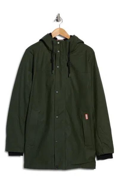 Hunter Sam Rubberized Longline Rain Coat In Multi