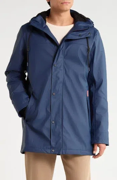 Hunter Sam Rubberized Longline Rain Coat In Multi
