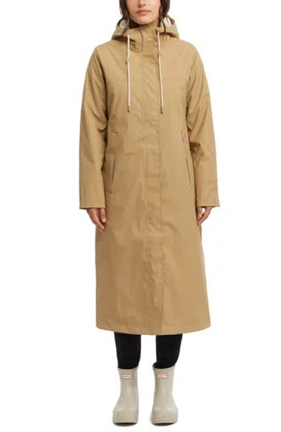 HUNTER HUNTER SAMMY WATERPROOF FAUX FUR LINED HOOD INSULATED RAINCOAT