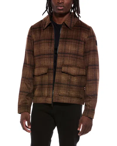 Hunter Samor Wool-blend Jacket In Brown