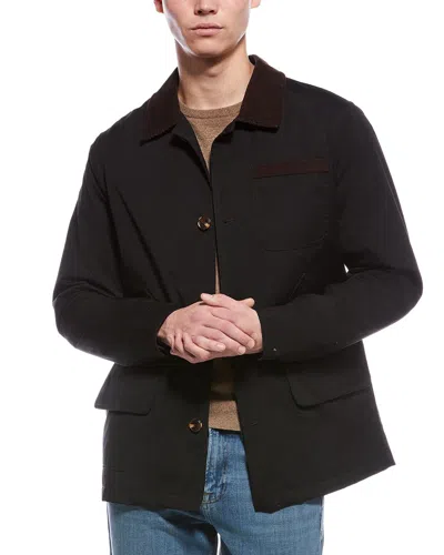 Hunter Samuel Canvas Jacket In Black