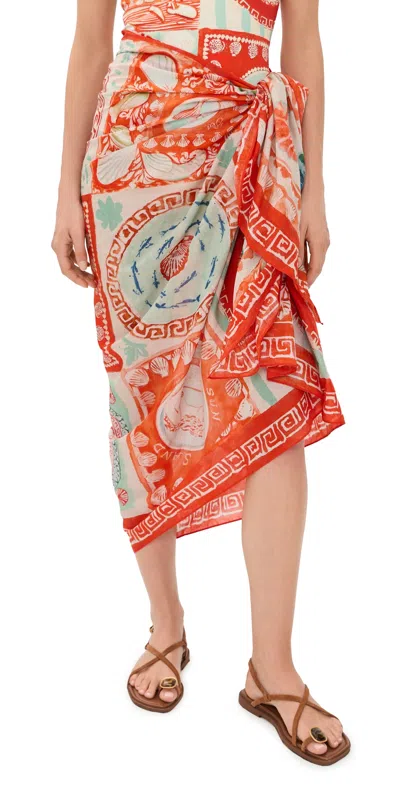 Hunter Sarong Cover Up Lost At Sea In Multi