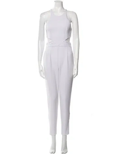 Pre-owned Hunter Scoop Neck Jumpsuit In White