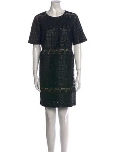 Pre-owned Hunter Scoop Neck Mini Dress In Black