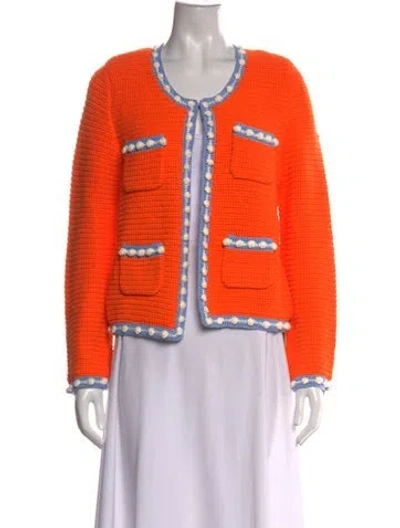 Pre-owned Hunter Scoop Neck Sweater In Orange