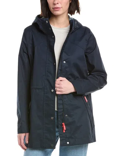 Hunter Short Rain Coat In Blue