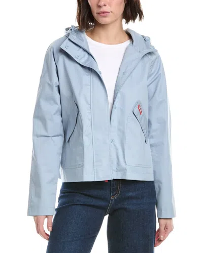 Hunter Short Rain Coat In Blue