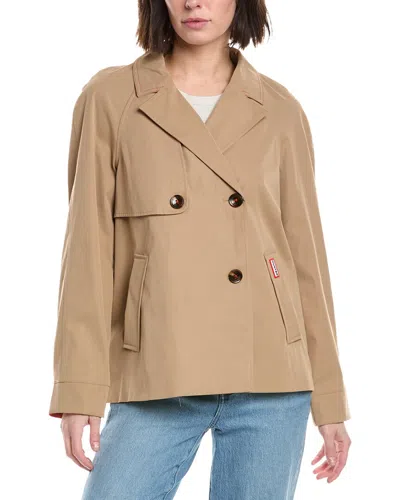 Hunter Short Rain Coat In Neutral