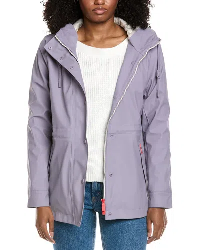 Hunter Short Rain Coat In Purple