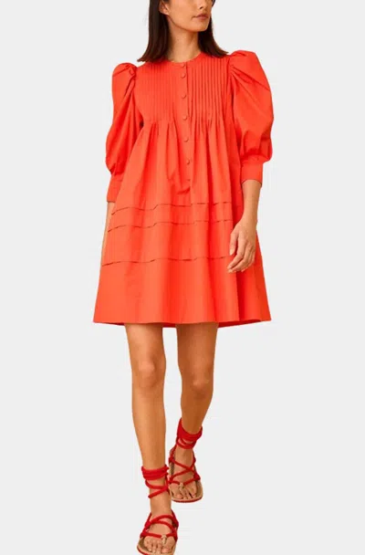 Hunter Sidney Dress In Red Orange
