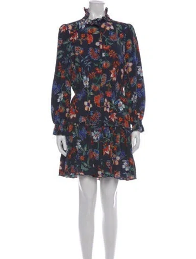 Pre-owned Hunter Silk Knee-length Dress In Blue