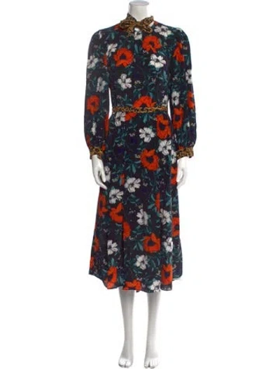 Pre-owned Hunter Silk Long Dress In Black