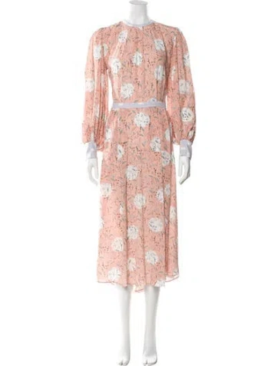 Pre-owned Hunter Silk Long Dress In Pink
