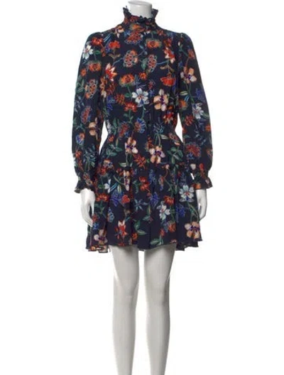 Pre-owned Hunter Silk Mini Dress In Blue