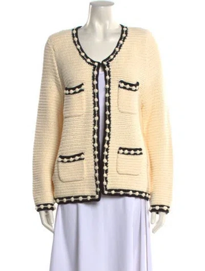 Pre-owned Hunter Silk Printed Sweater In Neutral