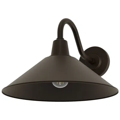Hunter Skyflow Matte Bronze Outdoor Weathermax Medium Wall Light In Black