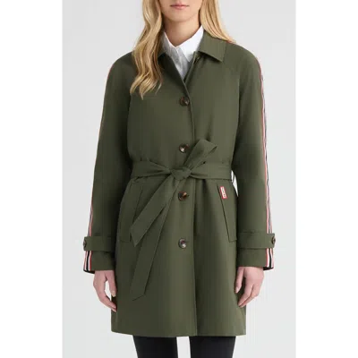 Hunter Sophia Sleeve Stripe Trench Coat In Multi